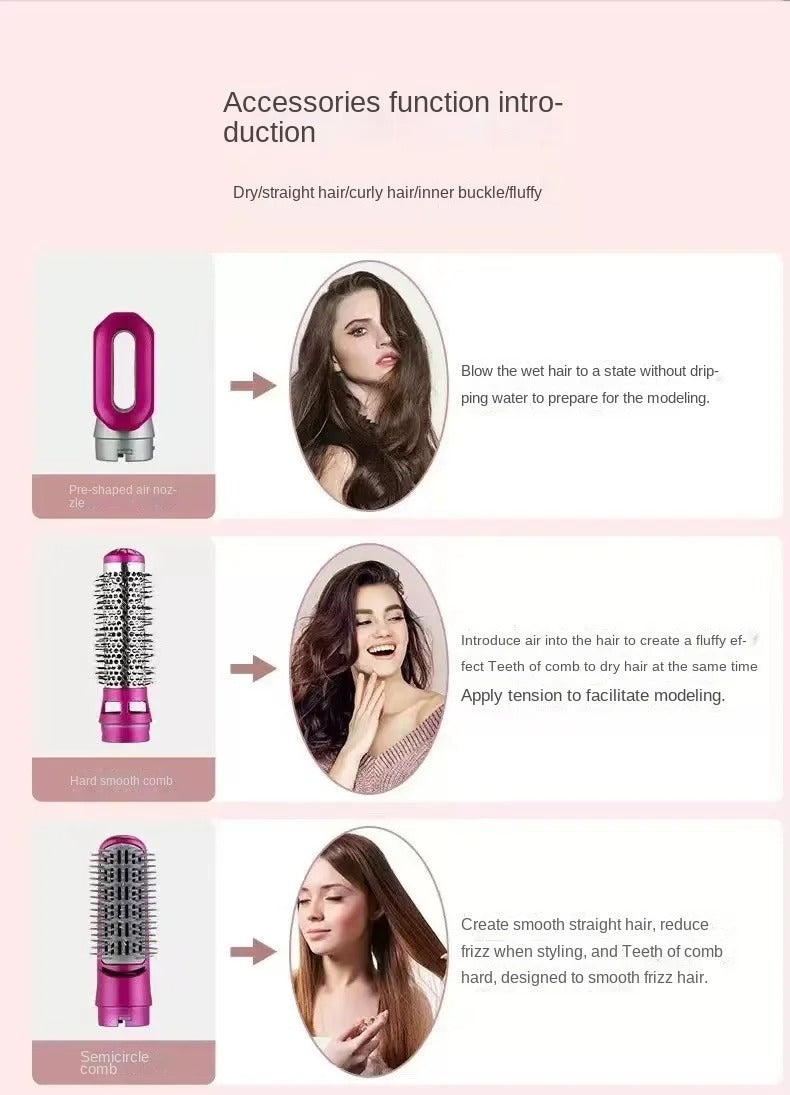 5-in-1 Hot Air Hair Dryer and Curler – Multi-Function Tool Set