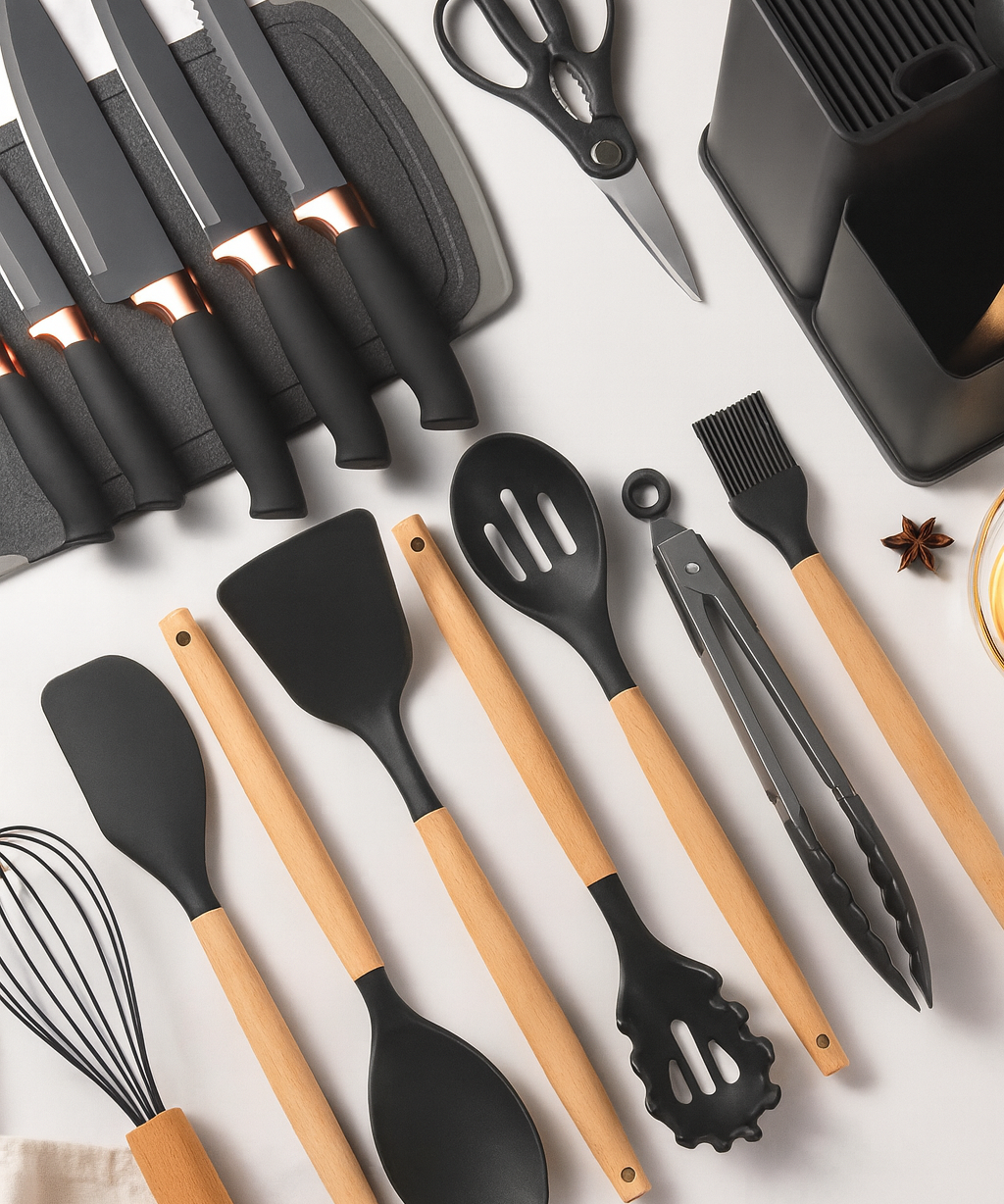 19 Pcs Kitchen Utensil Set Non Stick Cooking Tools Silicone Accessories