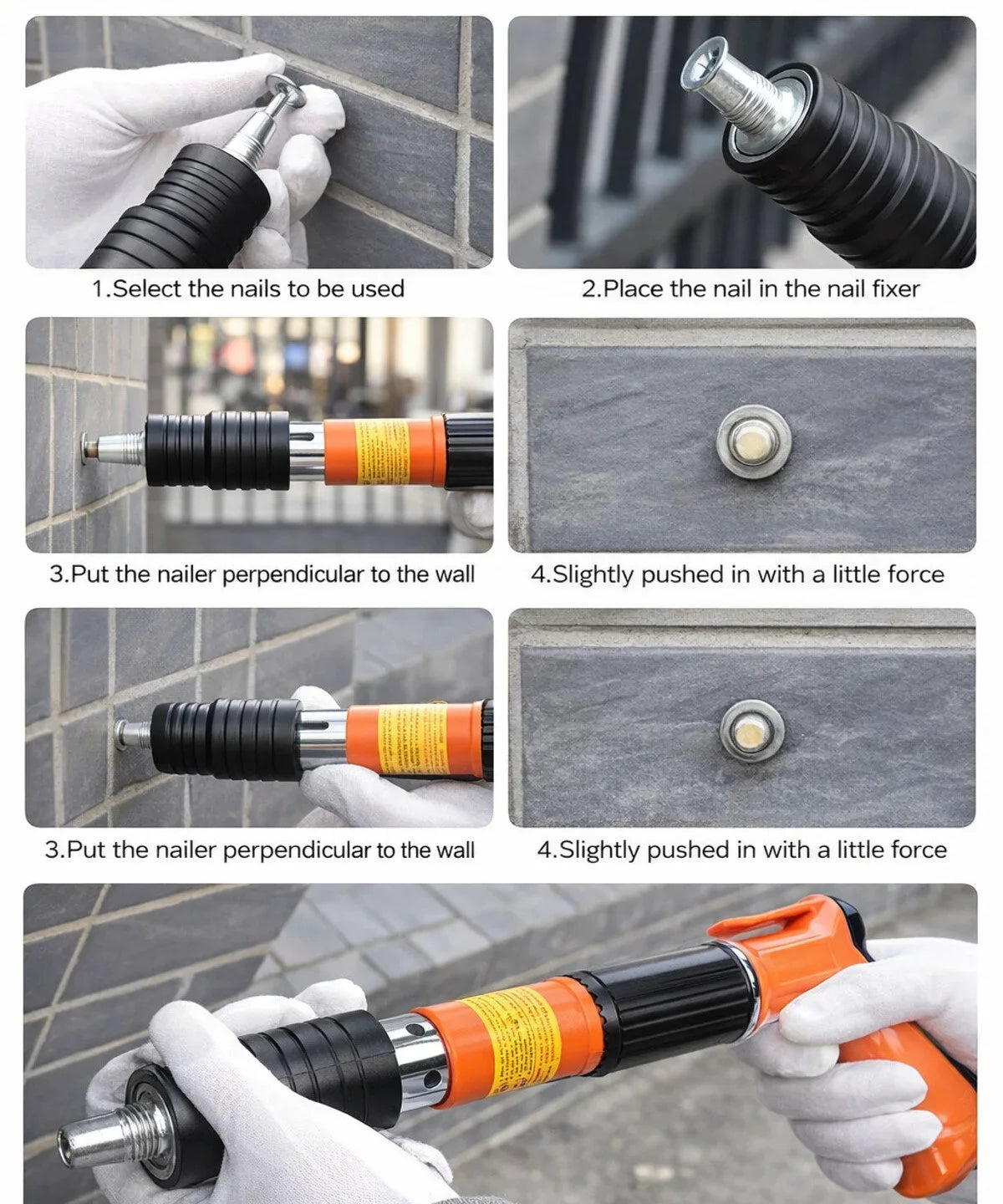 Manual Nail Gun for Wall Fixing – Handheld Concrete Nailer