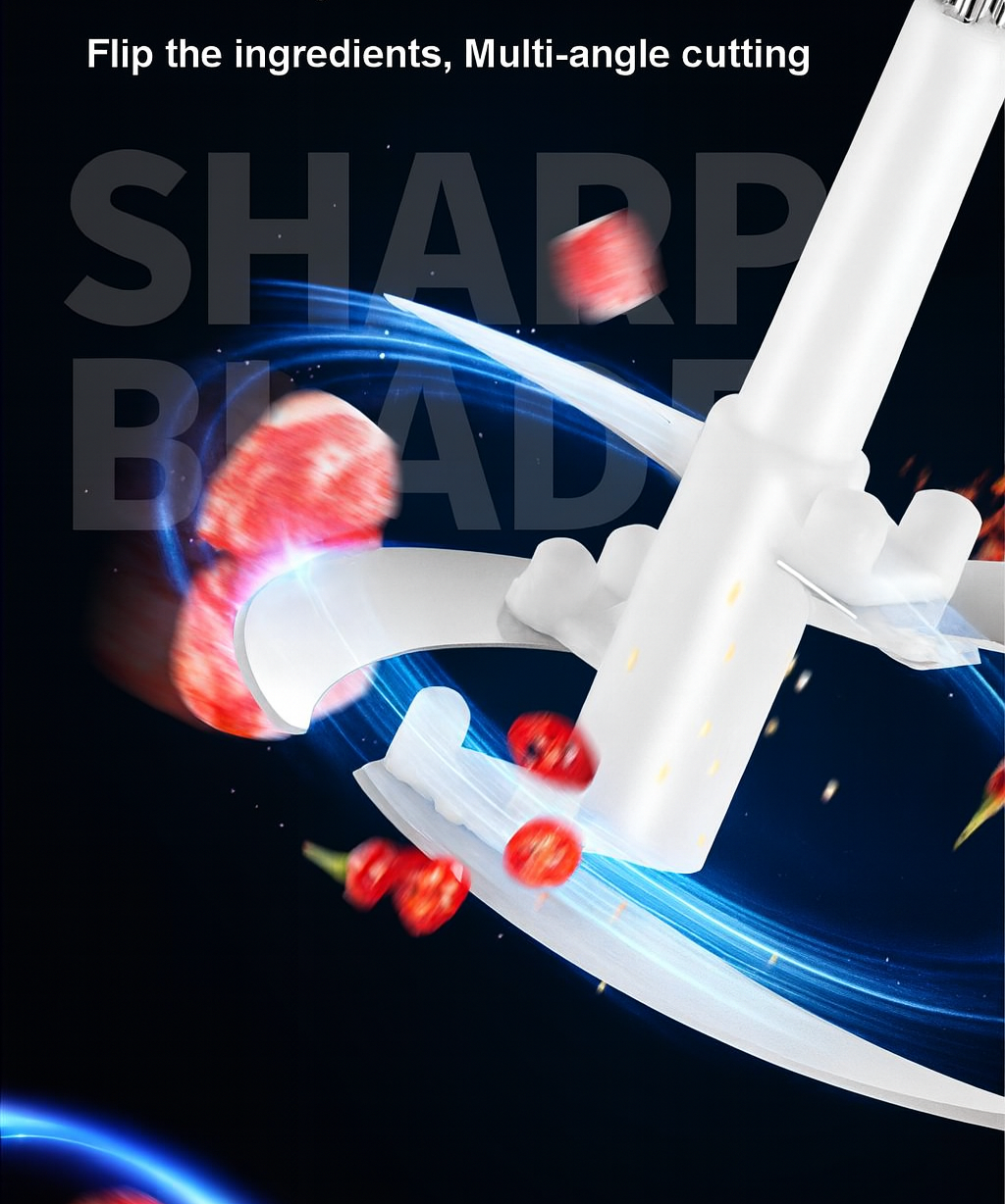 3L Electric Food Chopper Stainless Steel Double Blade Kitchen Grinder