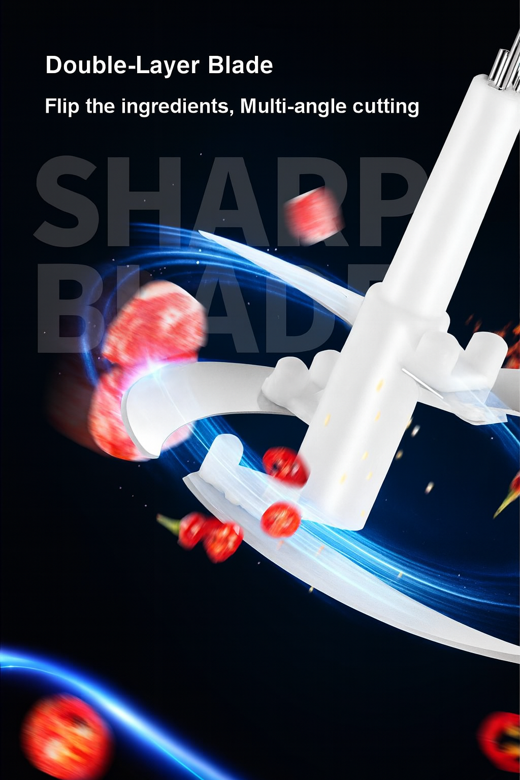 3L Electric Food Chopper Stainless Steel Double Blade Kitchen Grinder