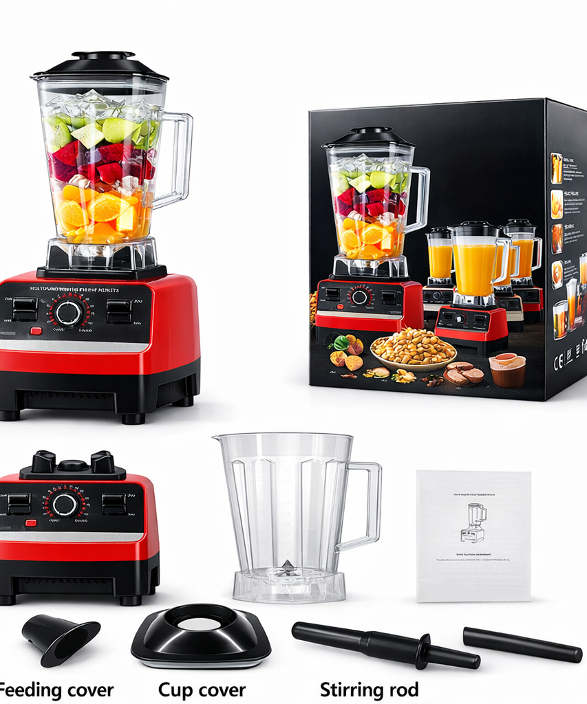 Double Jar High Power Kitchen Blender 4500W for Juice, Ice, Soy Milk & Soup