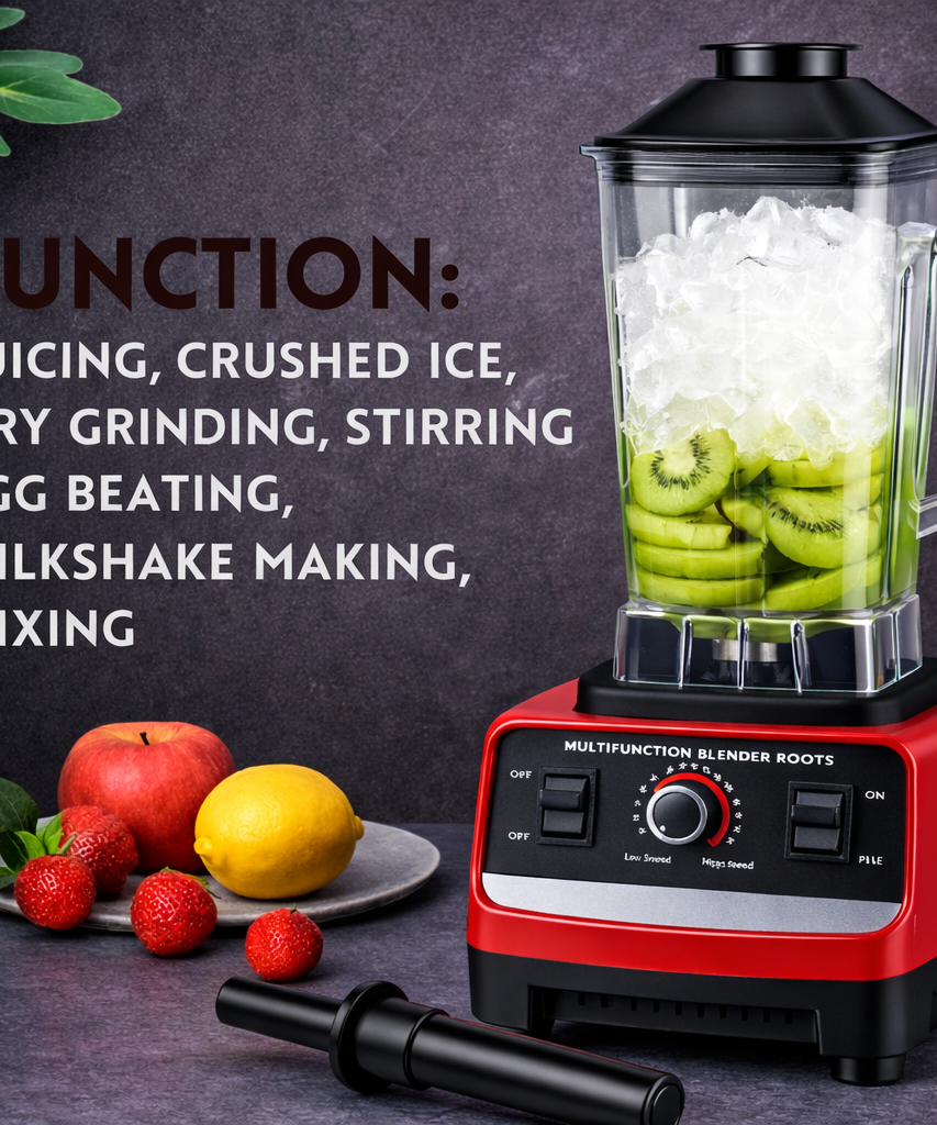 Double Jar High Power Kitchen Blender 4500W for Juice, Ice, Soy Milk & Soup