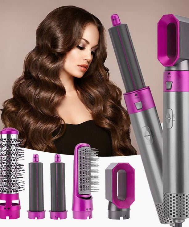 5-in-1 Hot Air Hair Dryer and Curler – Multi-Function Tool Set