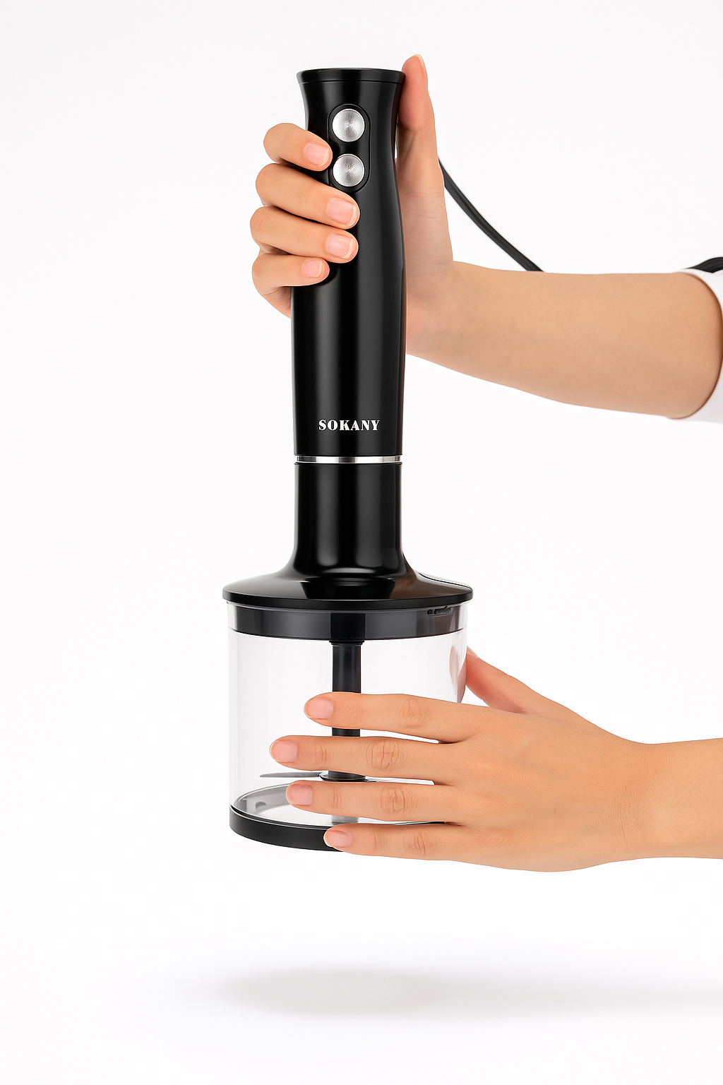 4-in-1 Hand Blender Set 500W with Chopper, Whisk & Beaker