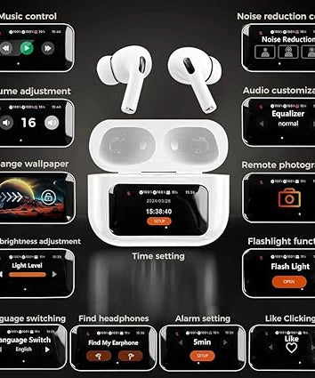 Airoods Pro Wireless With ANC/ENC Touch Control/Display