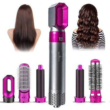 5-in-1 Hot Air Hair Dryer and Curler – Multi-Function Tool Set