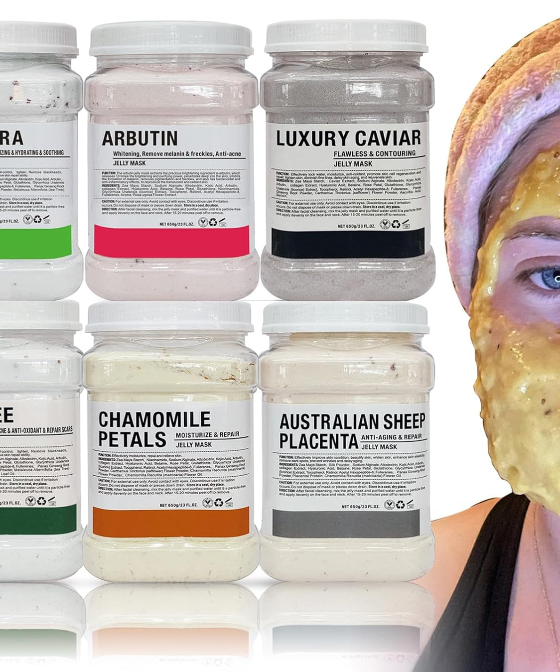 Jelly Mask For Facials Jelly Face Mask Powder With Lip Mask Free Gift