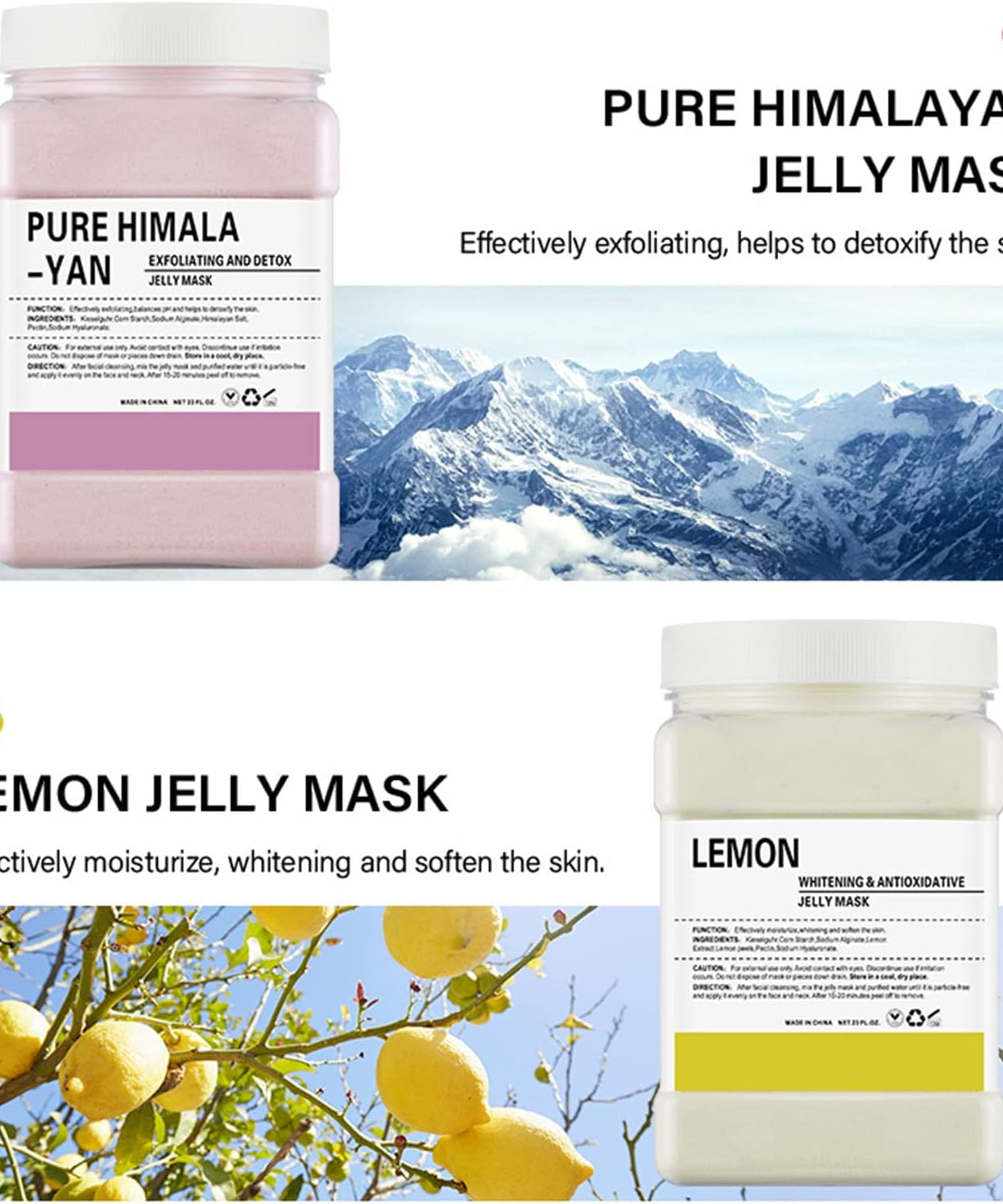 Jelly Mask For Facials Jelly Face Mask Powder With Lip Mask Free Gift