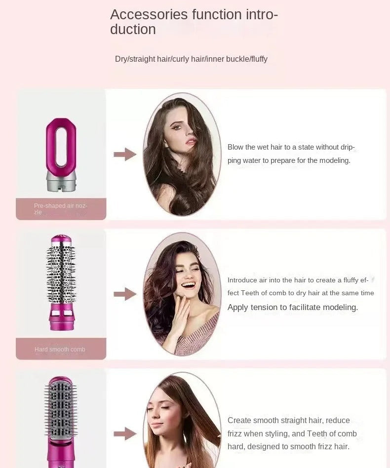 5-in-1 Hot Air Hair Dryer and Curler – Multi-Function Tool Set