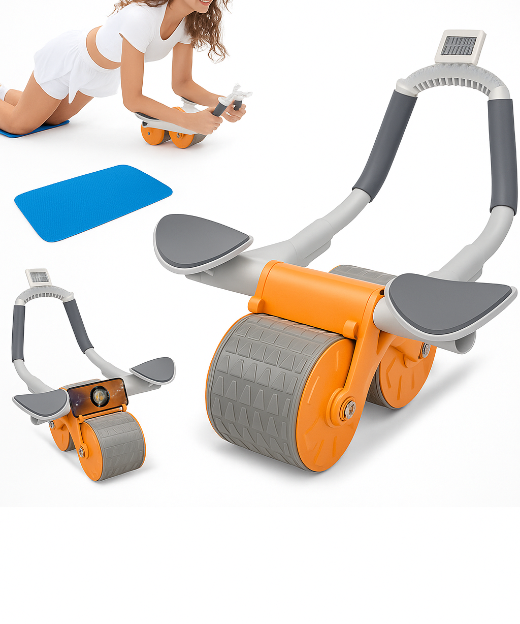 Ab Roller Double Wheel Exercise Fitness Core Training Tool