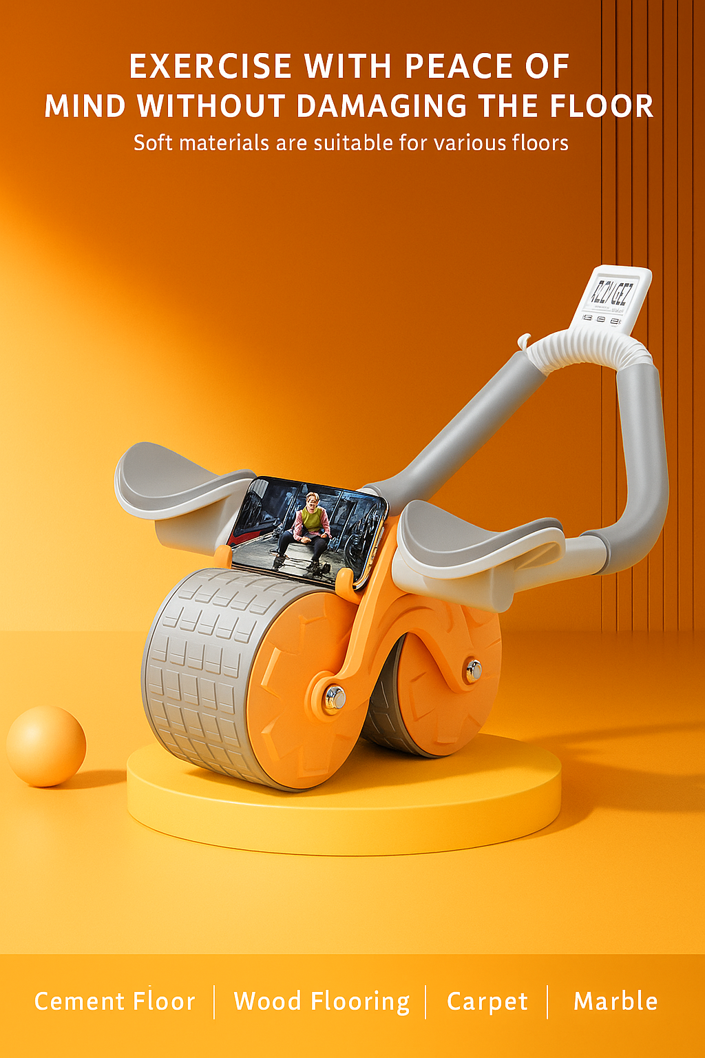 Ab Roller Double Wheel Exercise Fitness Core Training Tool