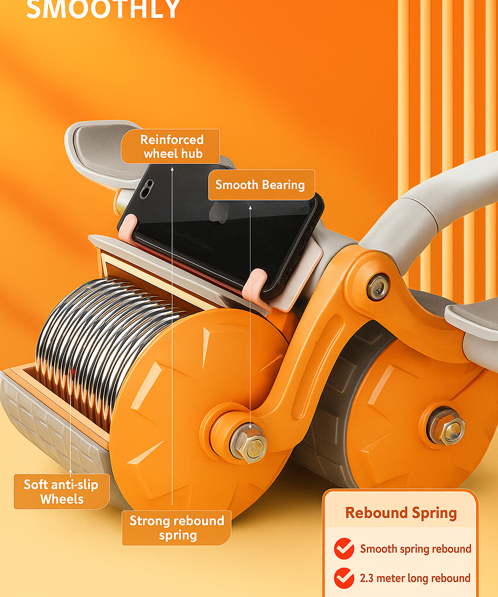 Ab Roller Double Wheel Exercise Fitness Core Training Tool