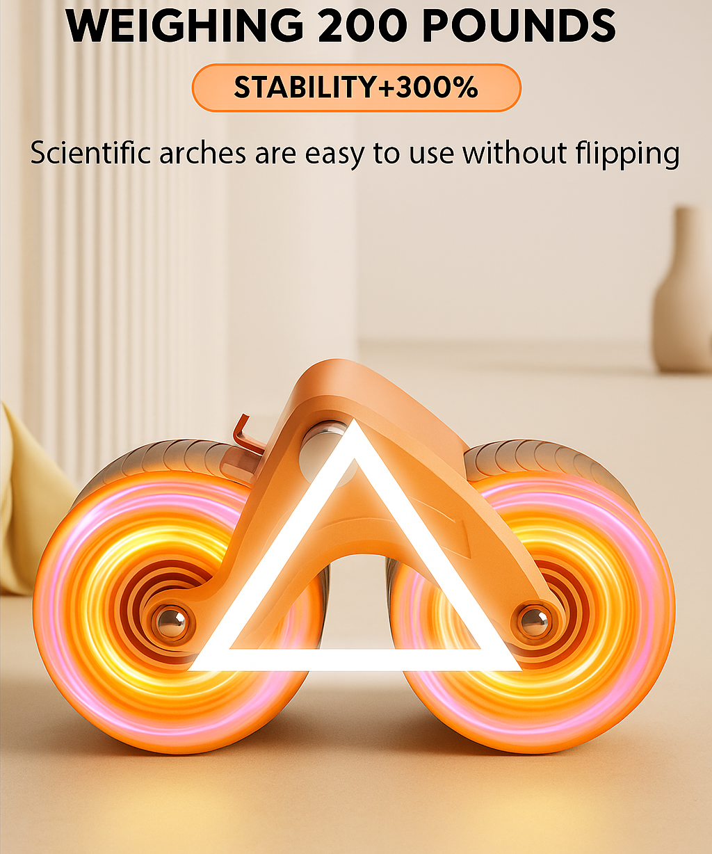 Ab Roller Double Wheel Exercise Fitness Core Training Tool