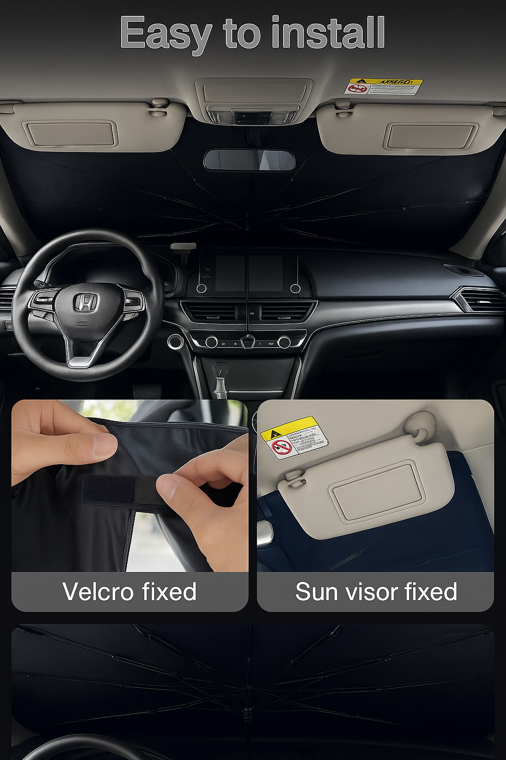 Automatic Car Umbrella Portable Windproof Sun Shade Cover for Vehicles