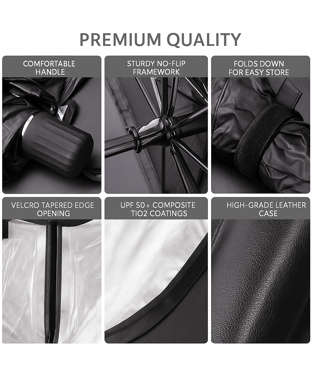 Automatic Car Umbrella Portable Windproof Sun Shade Cover for Vehicles