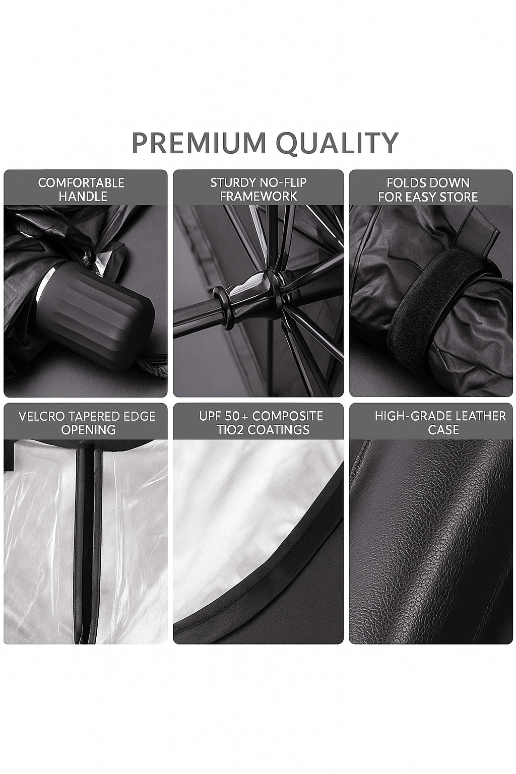 Automatic Car Umbrella Portable Windproof Sun Shade Cover for Vehicles