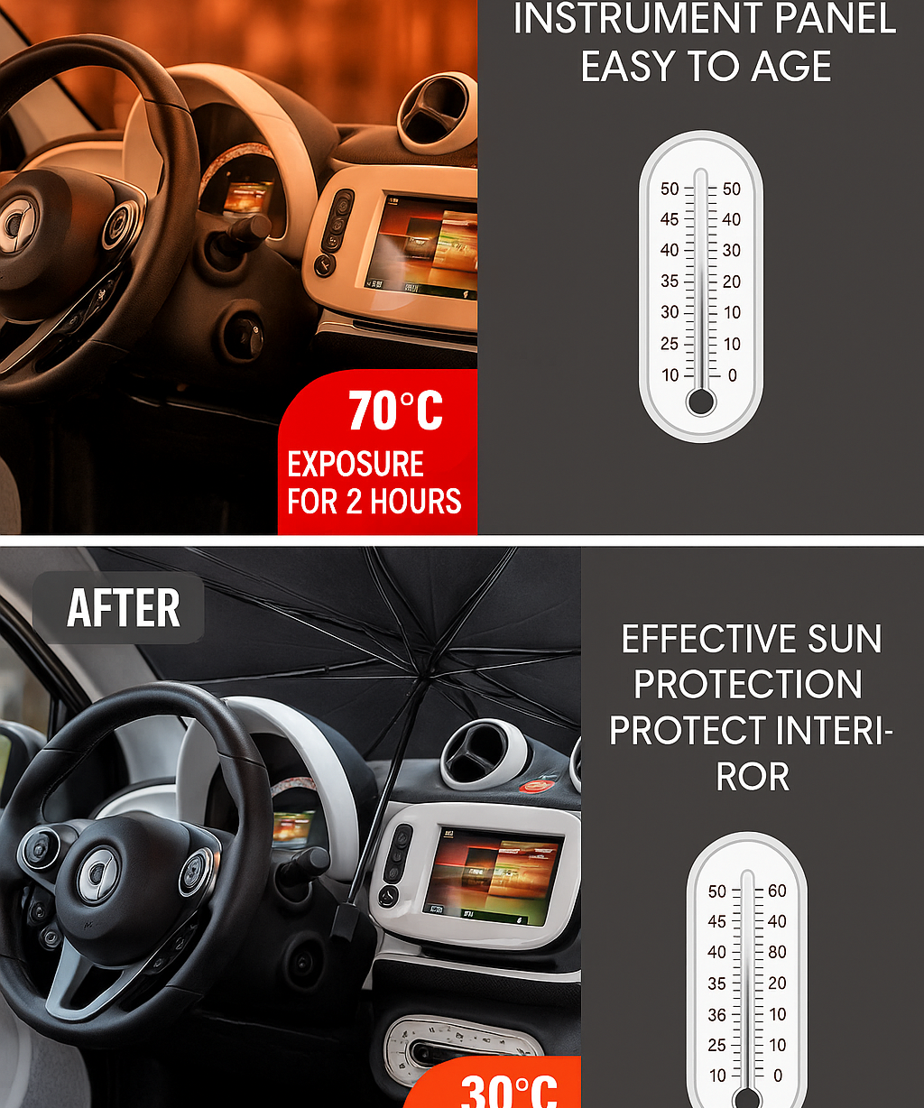 Automatic Car Umbrella Portable Windproof Sun Shade Cover for Vehicles