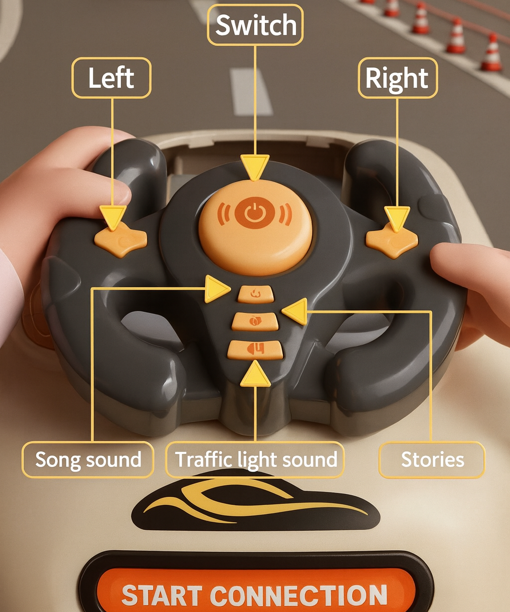 Car Adventure Track Set Interactive Toy with Mini Cars and Obstacles