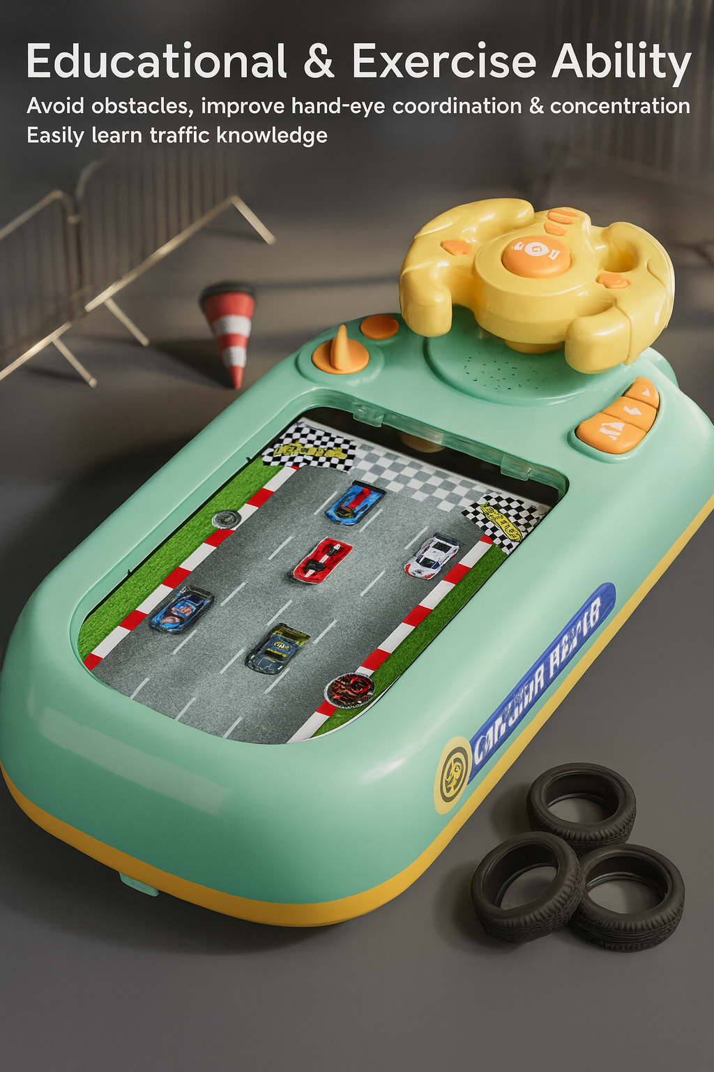 Car Adventure Track Set Interactive Toy with Mini Cars and Obstacles