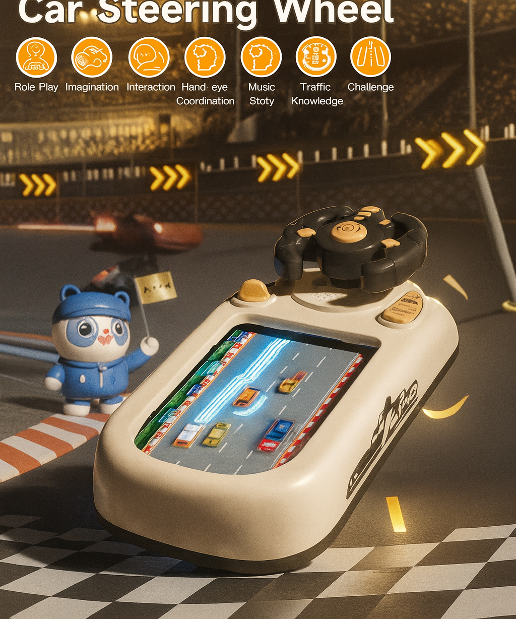 Car Adventure Track Set Interactive Toy with Mini Cars and Obstacles