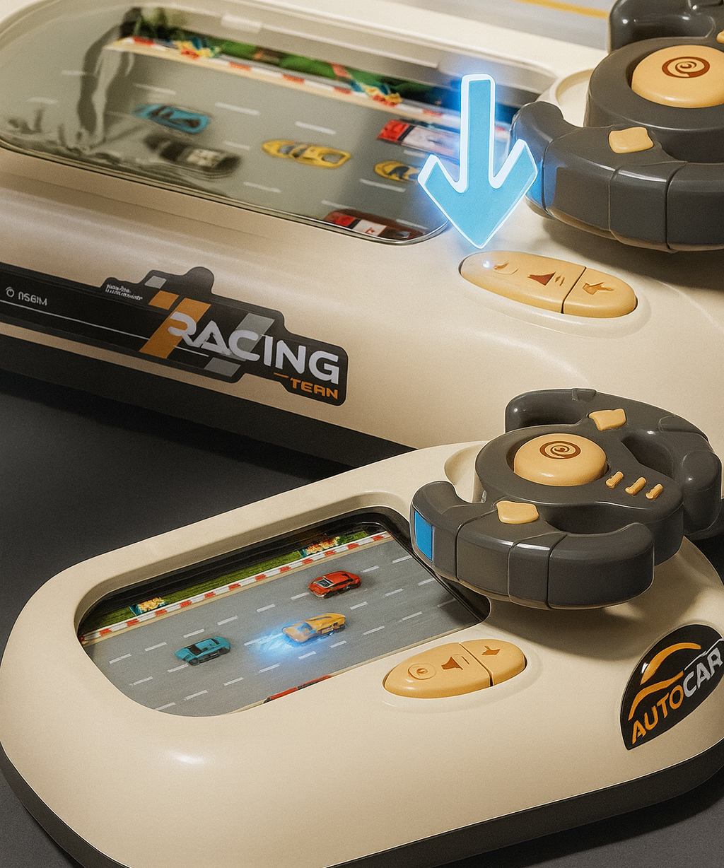 Car Adventure Track Set Interactive Toy with Mini Cars and Obstacles