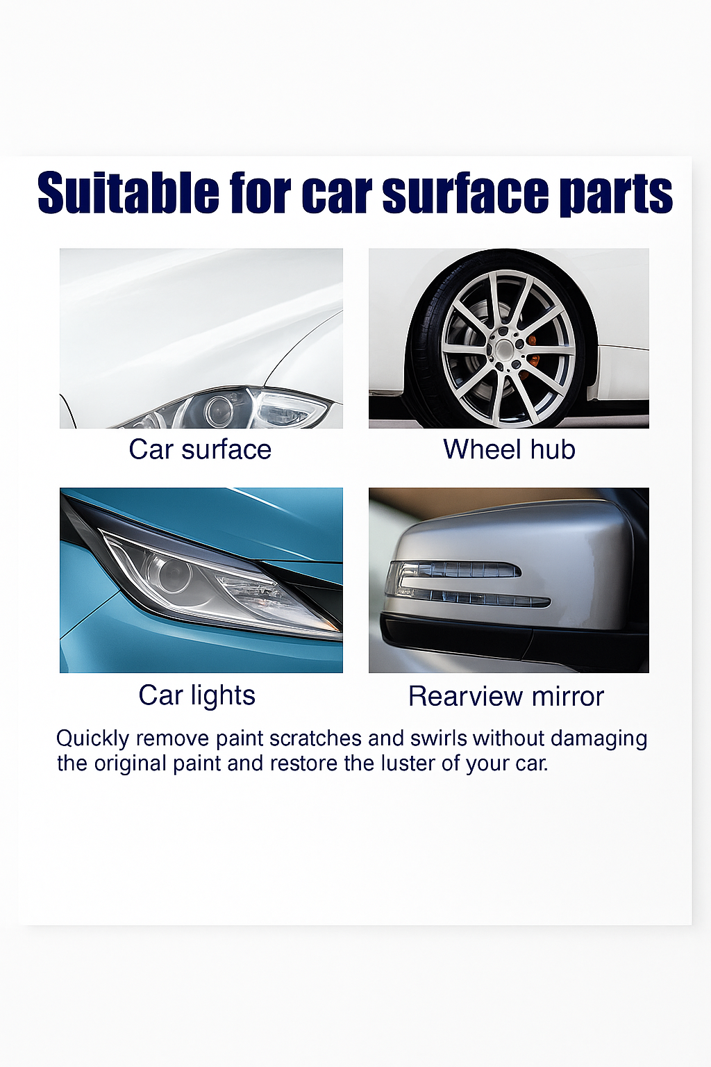 Car Scratch Remover Repair Cream Paint Restoration Polishing Compound