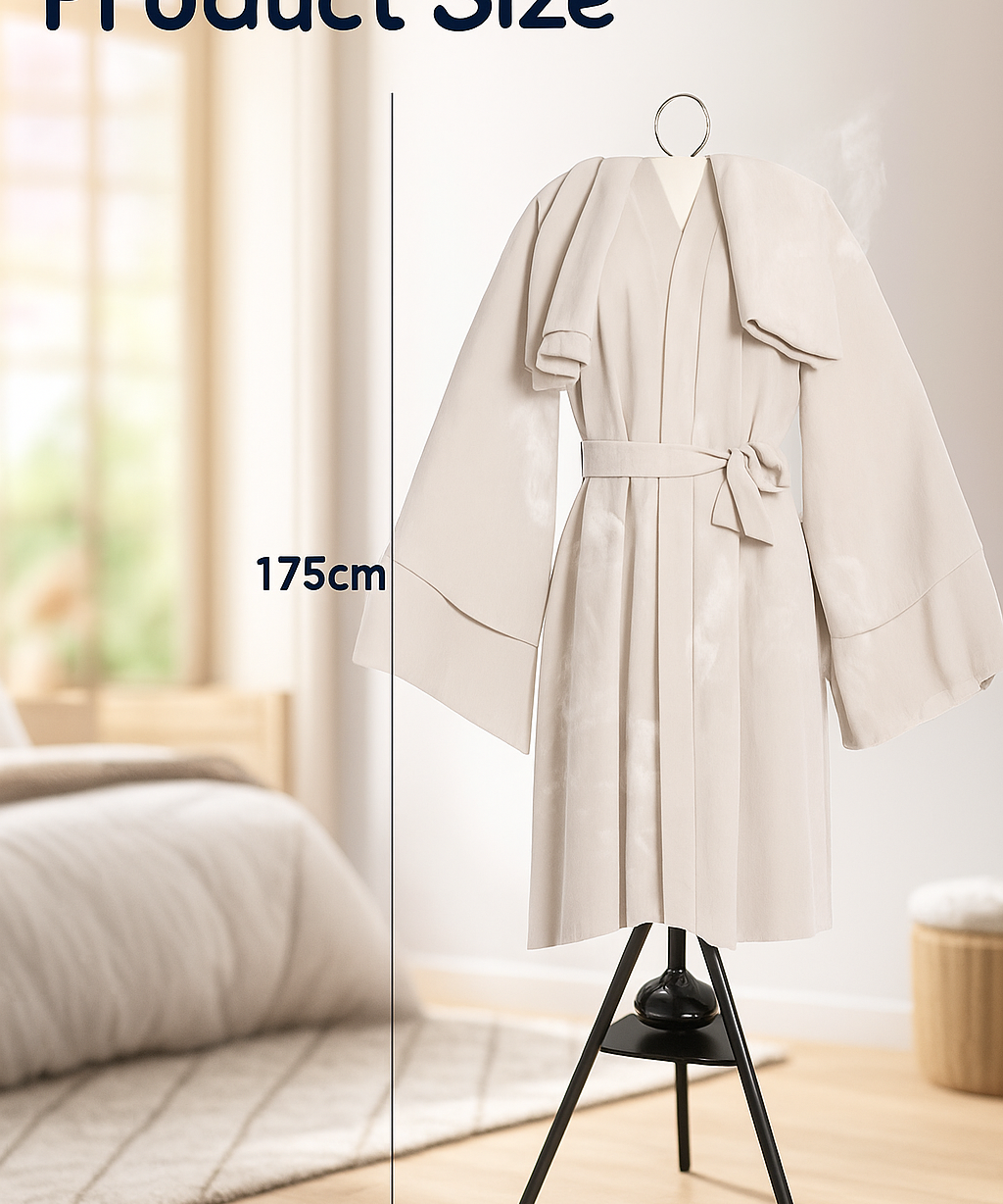 Standing Garment Steamer Rack with Built-in Hanger