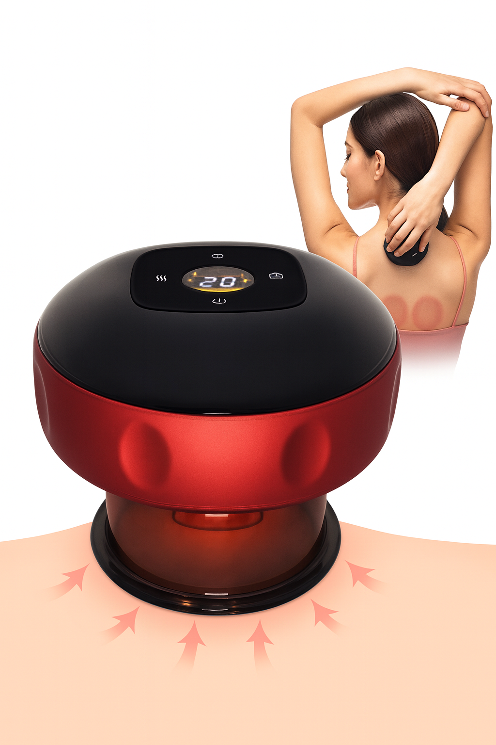 Intelligent Breathing Cupping Massager with Heat & Suction