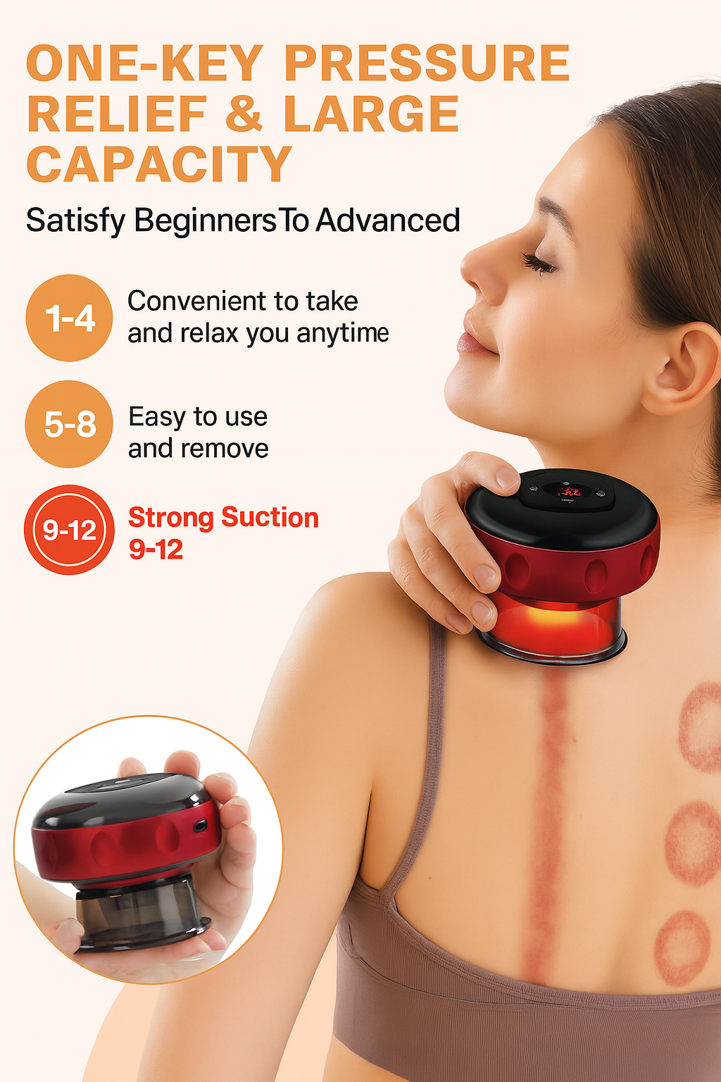 Intelligent Breathing Cupping Massager with Heat & Suction