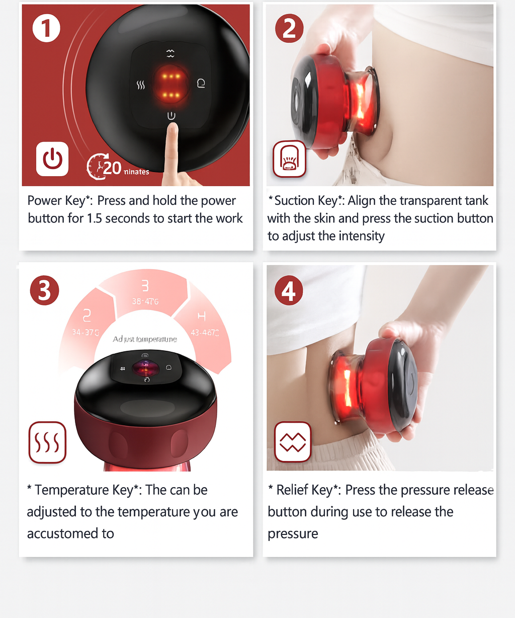 Intelligent Breathing Cupping Massager with Heat & Suction