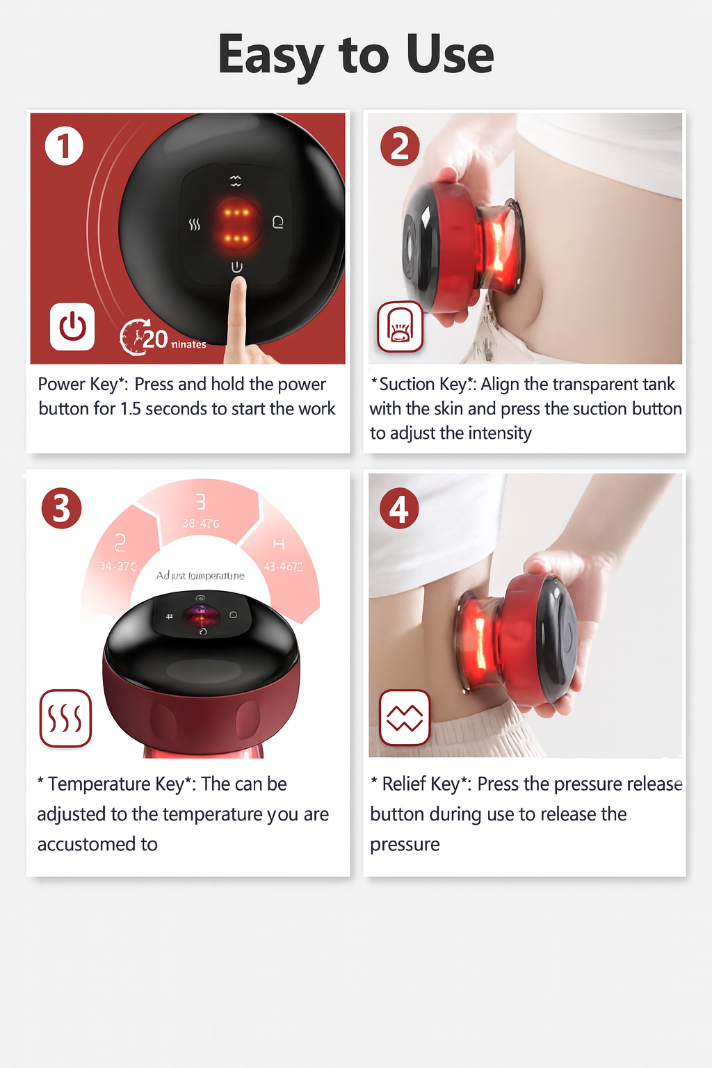 Intelligent Breathing Cupping Massager with Heat & Suction