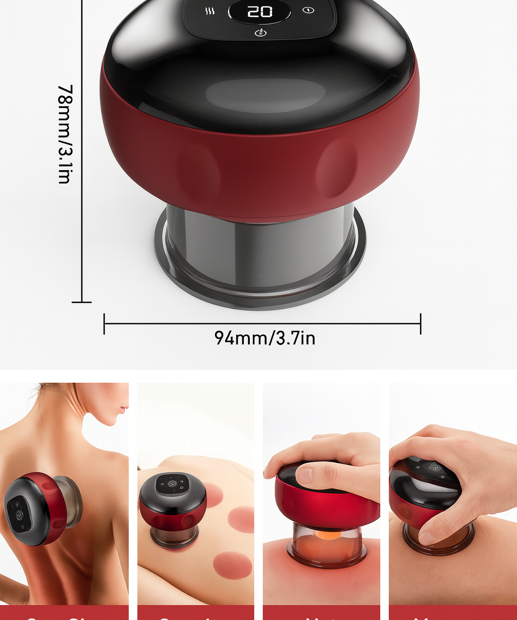 Intelligent Breathing Cupping Massager with Heat & Suction