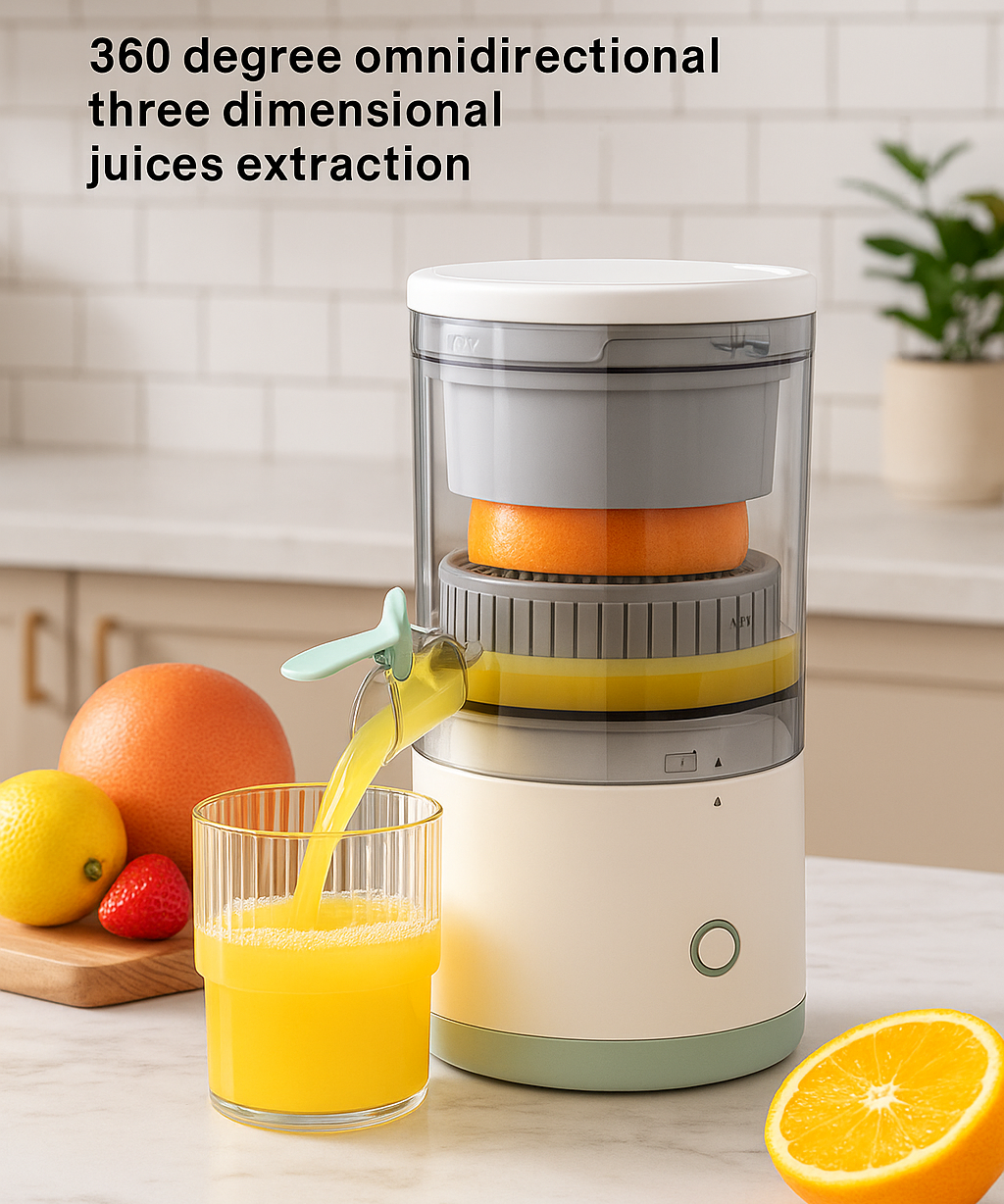 Electric Citrus Juicer Portable Lemon Orange Juice Extractor Machine