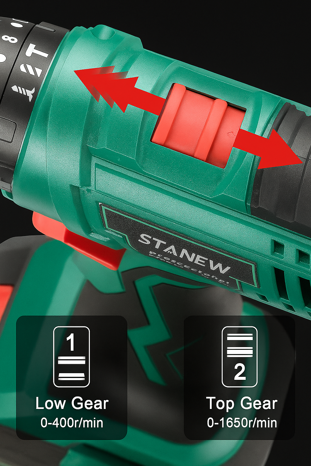 Electric Drill Double Battery Cordless Power Tool Set for Home Repair