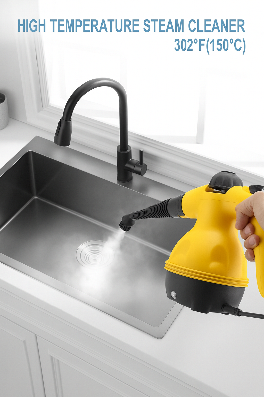 Handheld Steam Cleaner 1000W with Multi Nozzle Accessories for Home Cleaning