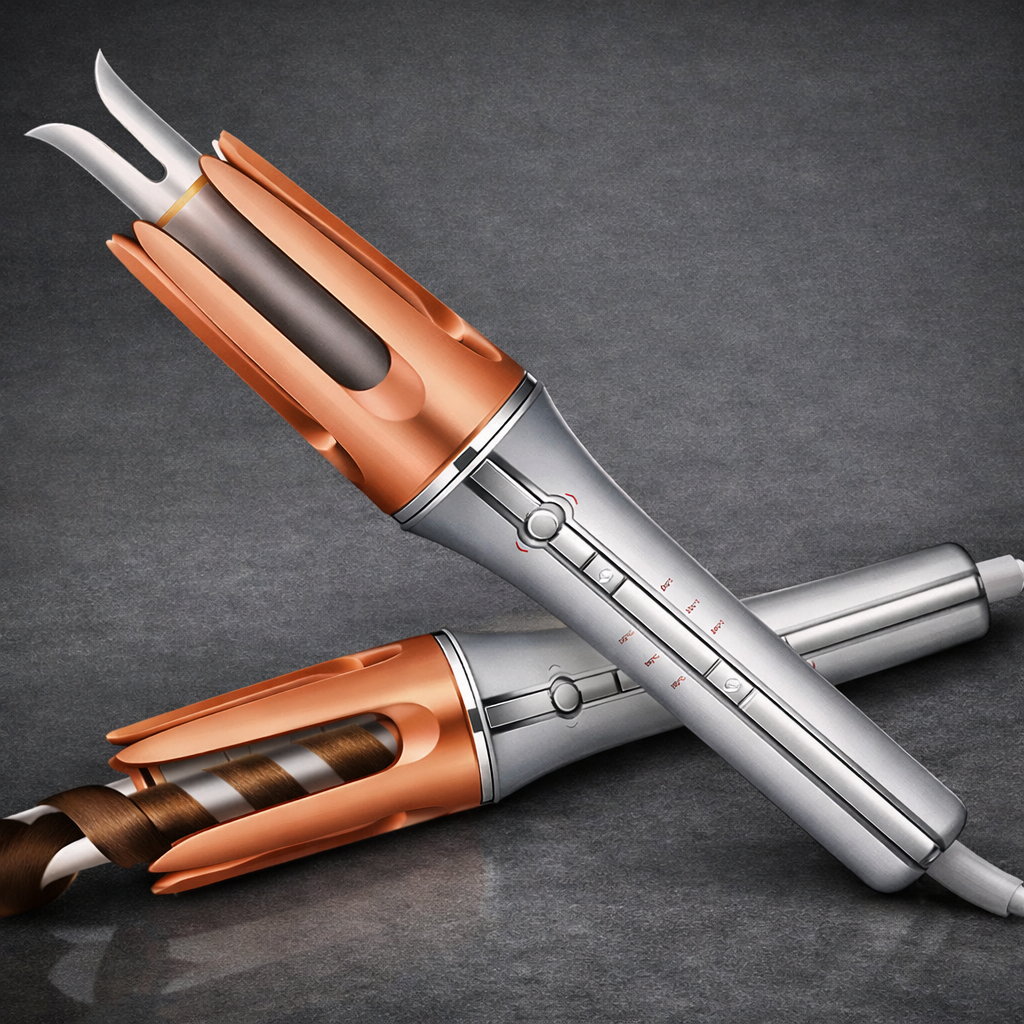 Automatic One-Touch Hair Curler 39W with Anti-Scald and Anti-Tangle Protection