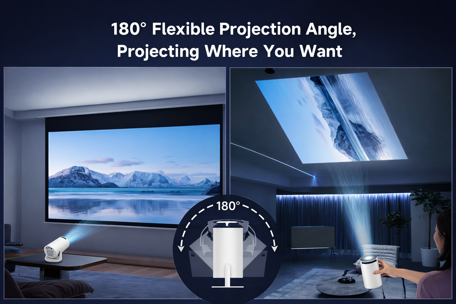 HY-300 Home Theatre Multimedia Projector with Highlight Coating Lens