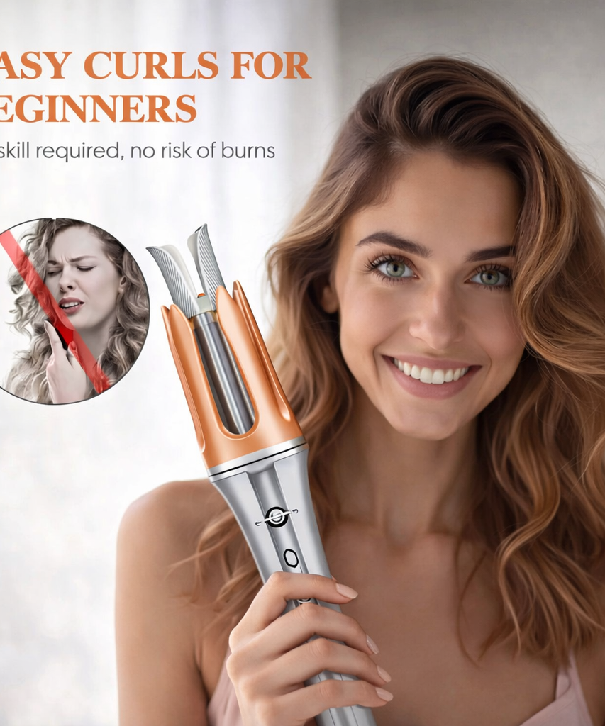 Automatic One-Touch Hair Curler 39W with Anti-Scald and Anti-Tangle Protection