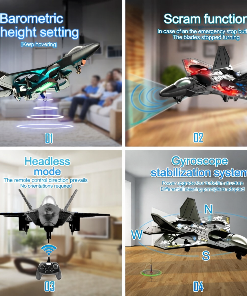 Remote Control Aeroplane Toy with 3.7V Rechargeable Battery and USB Charging