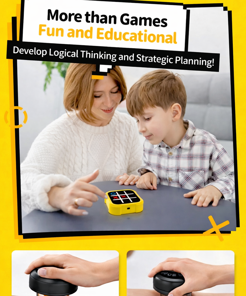 Tic Tac Toe Bolt Board Game – Kids Educational Toy 3+