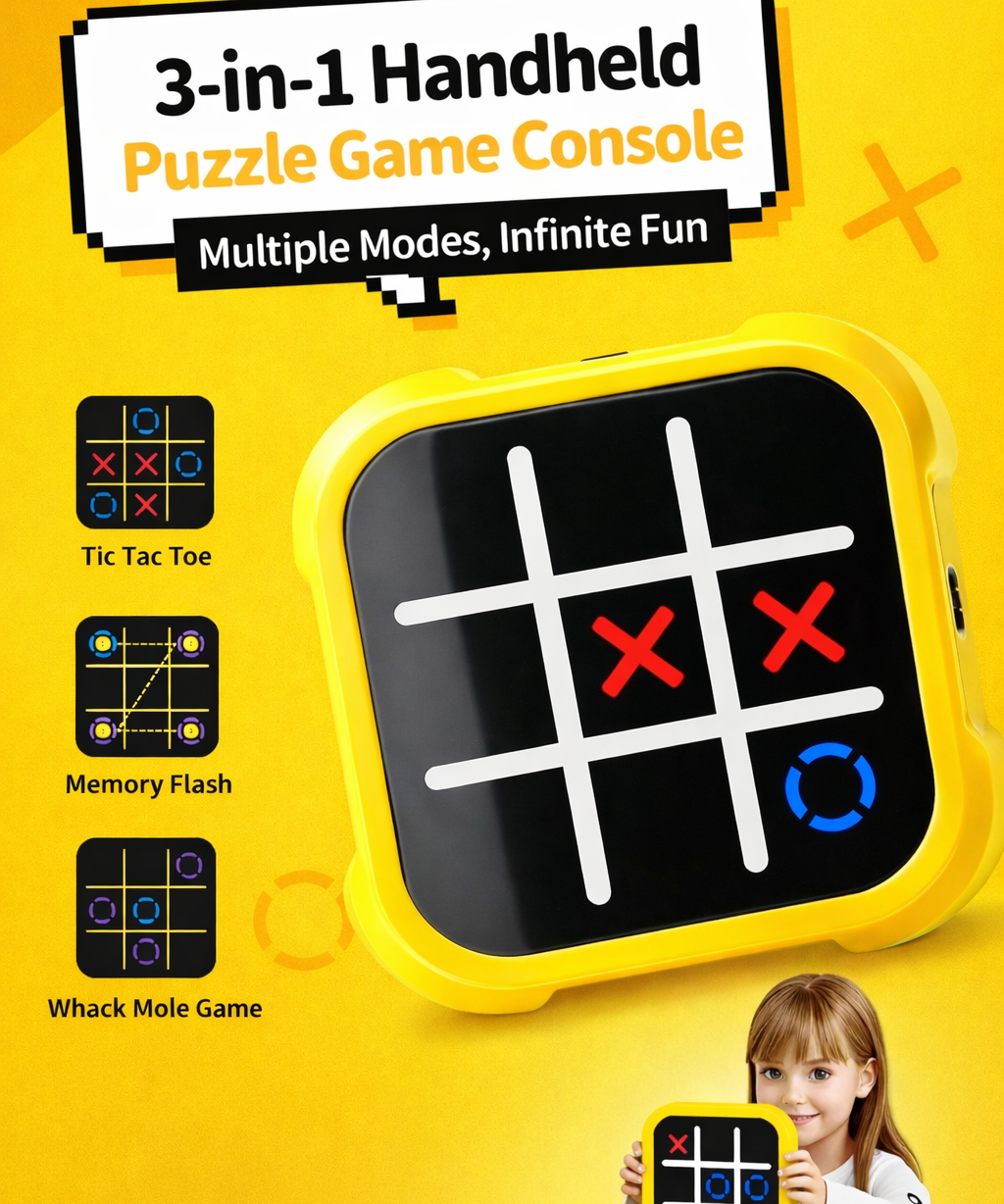 Tic Tac Toe Bolt Board Game – Kids Educational Toy 3+