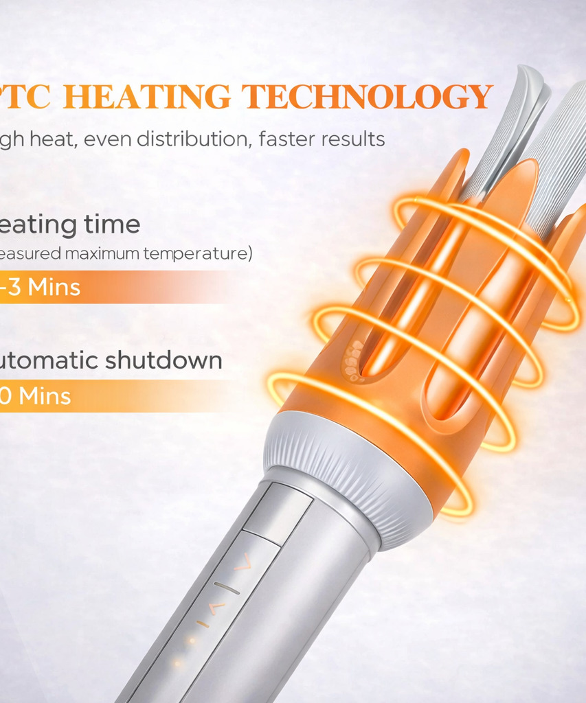 Automatic One-Touch Hair Curler 39W with Anti-Scald and Anti-Tangle Protection