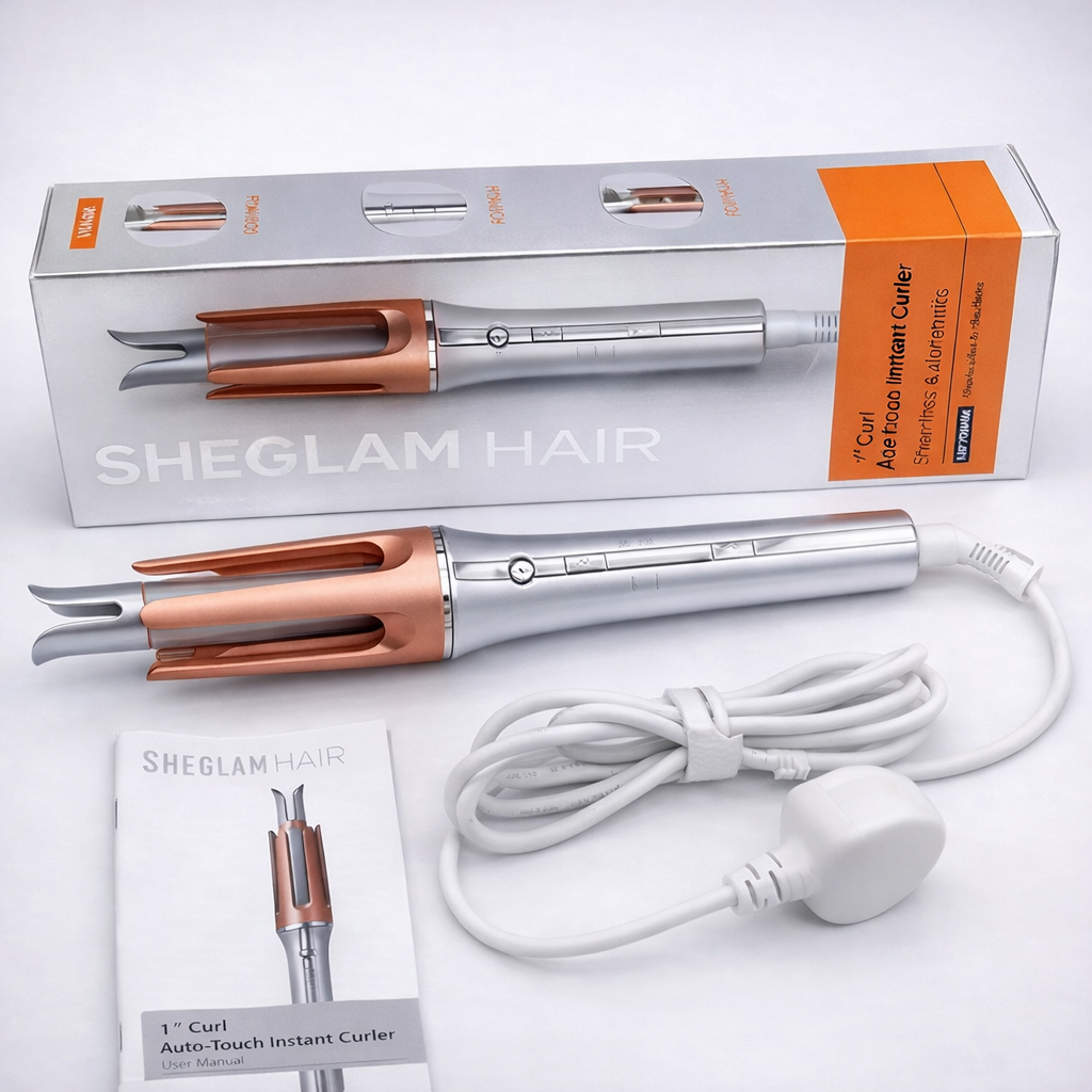 Automatic One-Touch Hair Curler 39W with Anti-Scald and Anti-Tangle Protection