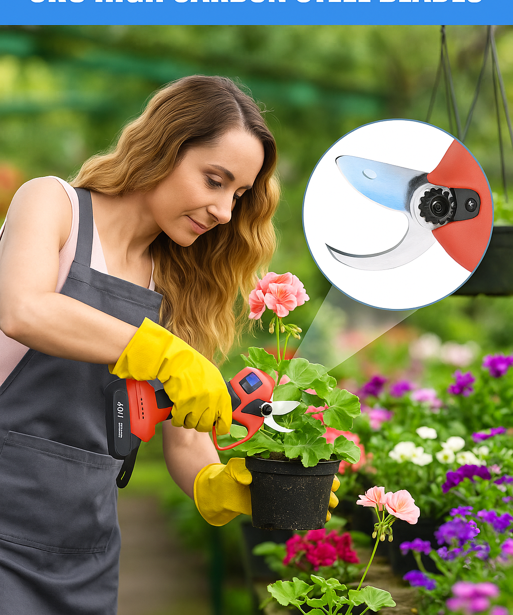 48V Cordless Electric Pruning Shears 2-Pack – 30mm Cut