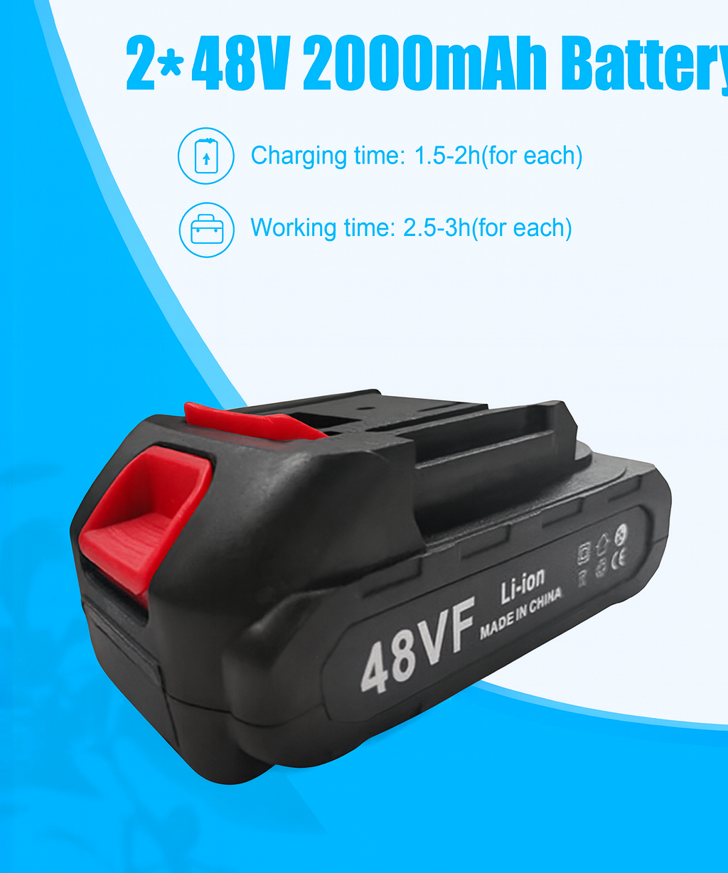 48V Cordless Electric Pruning Shears 2-Pack – 30mm Cut