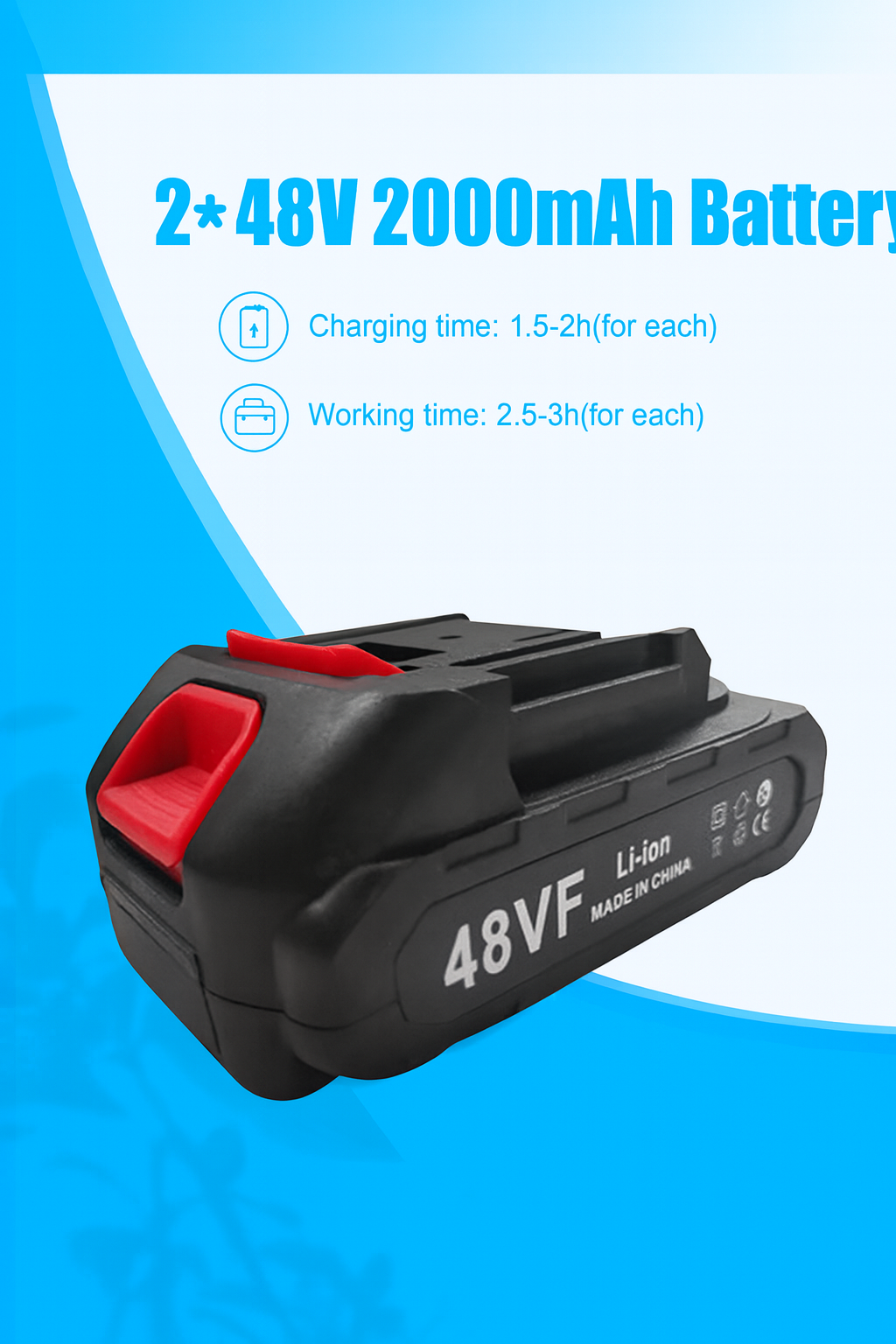 48V Cordless Electric Pruning Shears 2-Pack – 30mm Cut