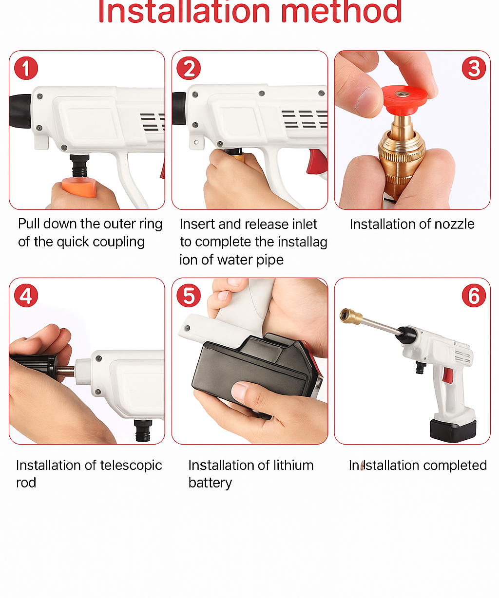 Cordless Pressure Washer Gun 68V – Portable Car Wash Kit