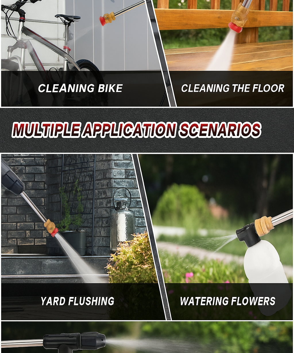 Cordless Pressure Washer Gun 68V – Portable Car Wash Kit