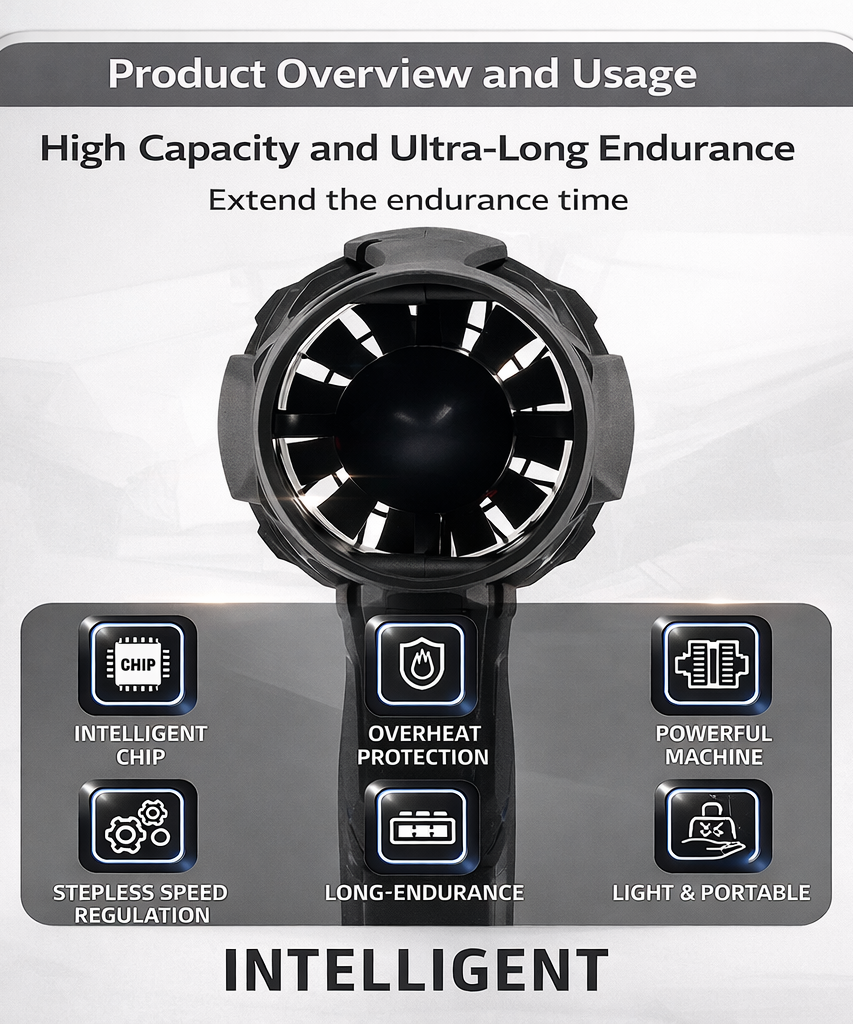 Cordless High Speed Electric Blower with Rechargeable Battery